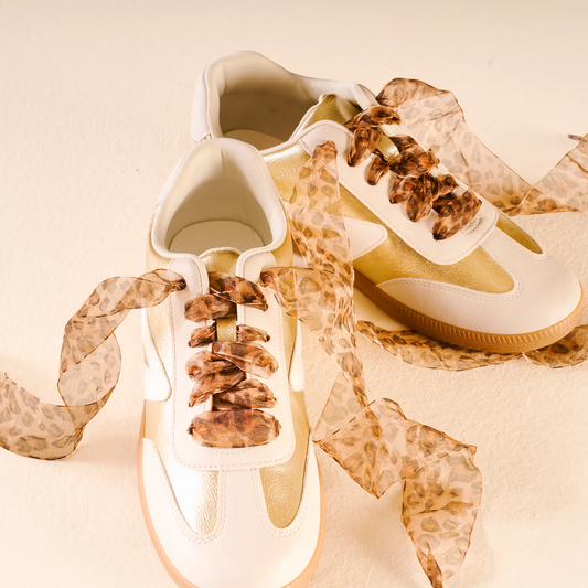 Step It Up Shoelaces - Sheer Cheetah