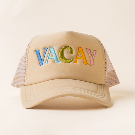Vacay Trucker Hat - Beige