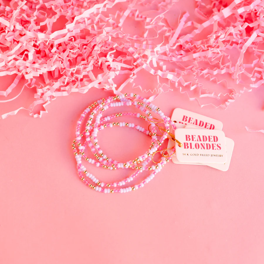 Light Pink Sprinkles Bracelet - 6.75"