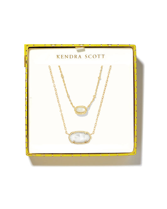 Elisa Gift Set Of 2 - Gold Ivory Mother Of Pearl - Southern Belle Boutique