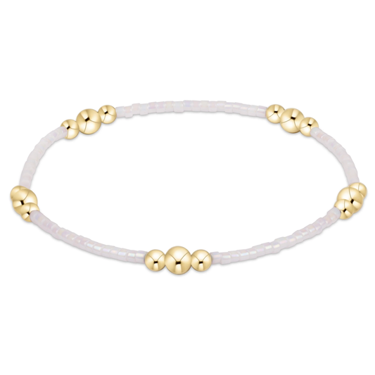 Hope Purpose Gold Bracelet - Silky White - Southern Belle Boutique