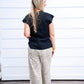 Leopard Straight Leg Cuffed Jeans