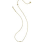 Elisa Scallop Frame Short Pendant Necklace - Gold Natural Mother Of Pearl - Southern Belle Boutique