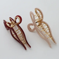 Sabrina Holiday Large Ribbon Metal Bow Claw Clip