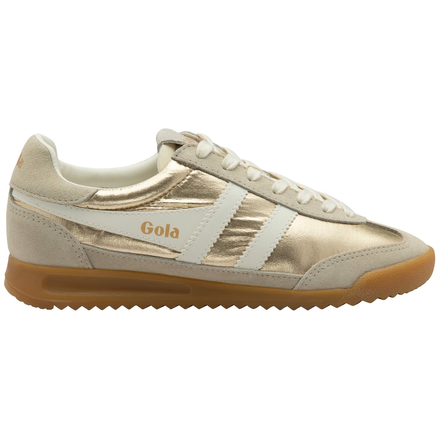 Firefly Metallic Trainer Sneakers - Gold/Off White - Southern Belle Boutique