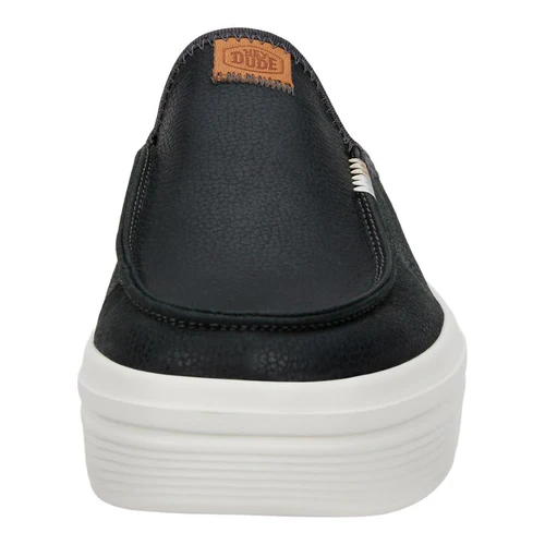 Austin Lift Leather Slide Sneaker - Black