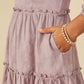 Girls Floral Textured Button Back Ruffle Dress - Southern Belle Boutique