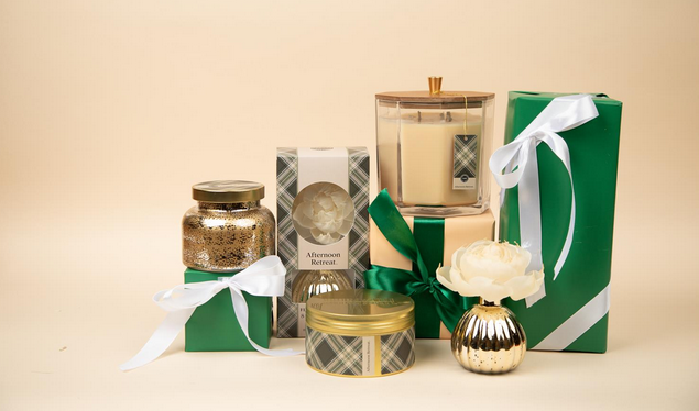 Holiday Large Decor Candle - Afternoon Retreat - Southern Belle Boutique
