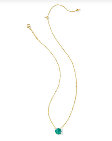 Jolie Short Pendant Necklace - Lt Kelly Green Ilusion - Southern Belle Boutique