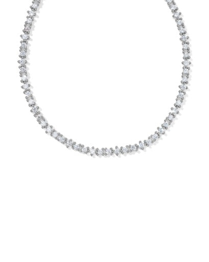 Fate Tennis Necklace - Silver White Cz - Southern Belle Boutique