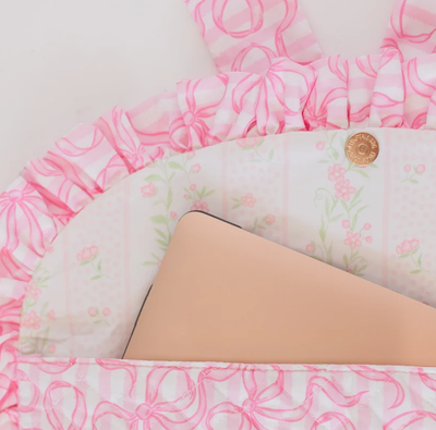 Laptop Sleeve - Pink Quilted Coquette - Southern Belle Boutique