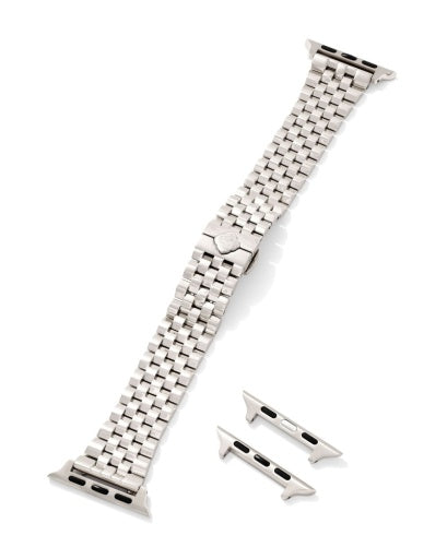 Alex 5 Link Watch Band in Silver Stainless Steel - Southern Belle Boutique