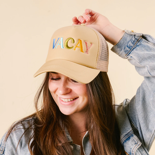 Vacay Trucker Hat - Beige
