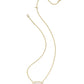 Elisa Statement Short Pendant Necklace Gold Iridescent Drusy - Southern Belle Boutique