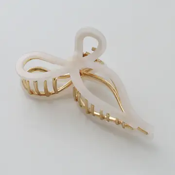 Sabrina Holiday Large Ribbon Metal Bow Claw Clip