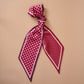 Twirl & Tie Scarf Accessory- Gingham Burgundy
