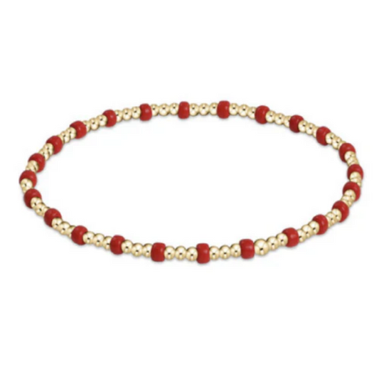 Gameday Hope Gold Sincerity Bracelet - Bright Red