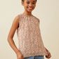 Girls Ruffle Detail Ditsy Tank - Southern Belle Boutique