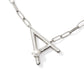 Pearl Initial A Short Pendant Necklace - Silver