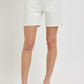 Tummy Control High Rise Shorts 6.5" - White - Southern Belle Boutique