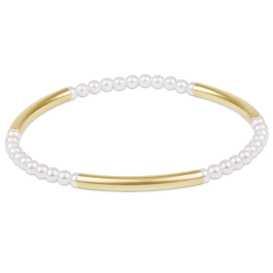 Bliss Bar Pattern Pearl 3mm Bracelet - Southern Belle Boutique