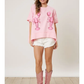 Sequin Crawfish Pink Tee - Southern Belle Boutique