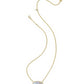 Elisa Statement Short Pendant Necklace Gold Dichroic Glass - Southern Belle Boutique