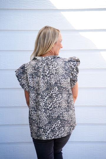 Animal Red Stripe Blouse