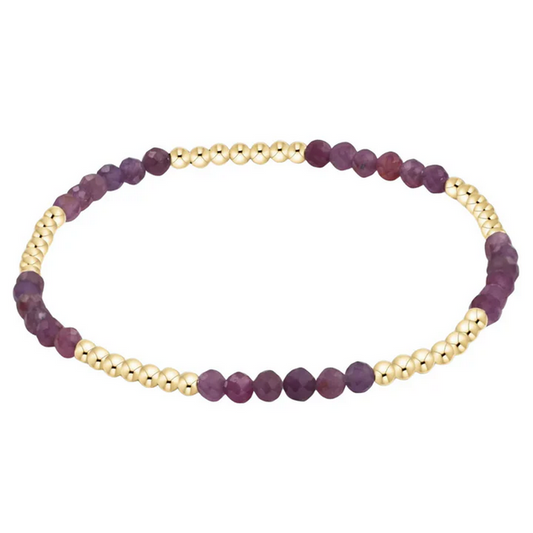 Blissful Pattern 2.5MM Bead Bracelet - Ruby - Southern Belle Boutique