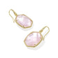 Daphne Frame Drop Earrings - Gold Light Pink Mother Of Pearl - Southern Belle Boutique