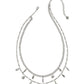 Alexa Multi Strand Necklace Vintage Silver White Cz - Southern Belle Boutique