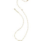Haley Bow Short Pendant Necklace - Gold Ivory Mother of Pearl