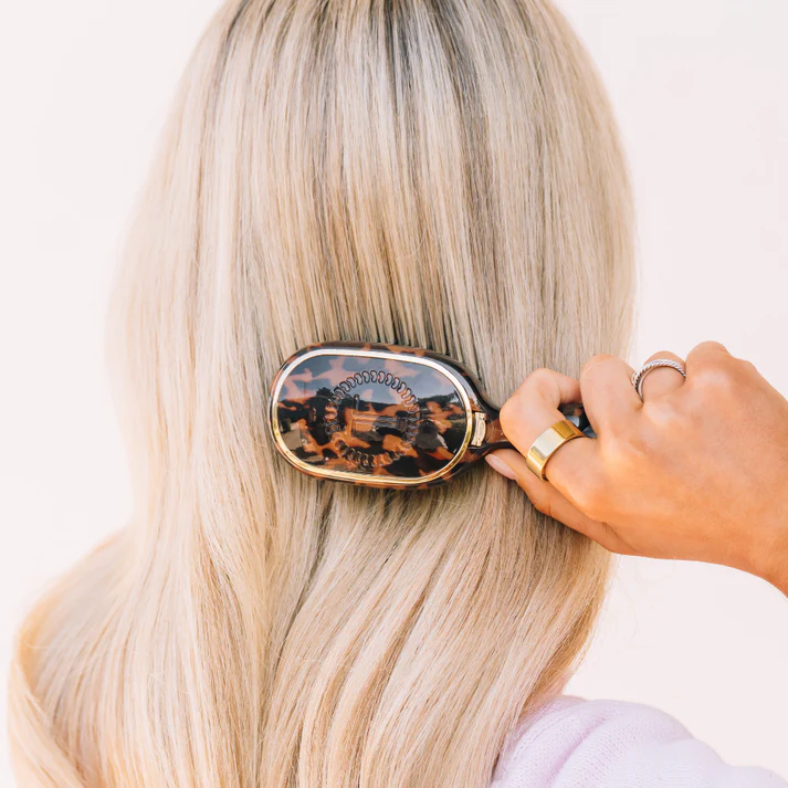 Mini Detangler Hair Brush - Medium Hair - Tortoise - Southern Belle Boutique