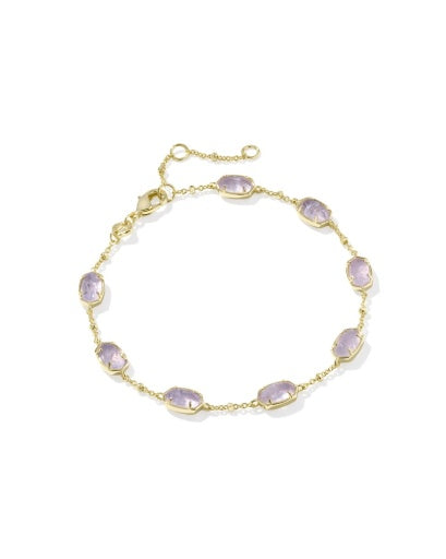 Emilie Link Bracelet Gold Purple Amethyst - Southern Belle Boutique