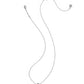 Mallory Crystal Short Pendant Necklace - Silver White Cz - Southern Belle Boutique