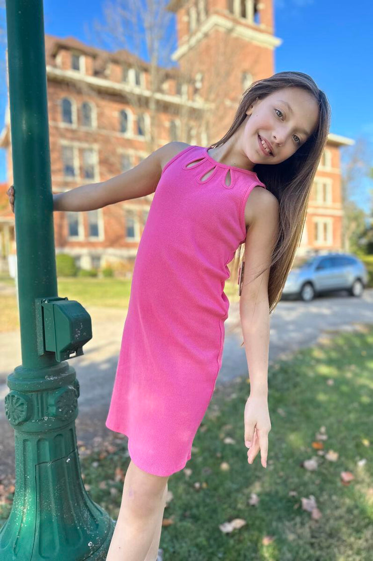 Pink Cosmos Tank Dress - Southern Belle Boutique