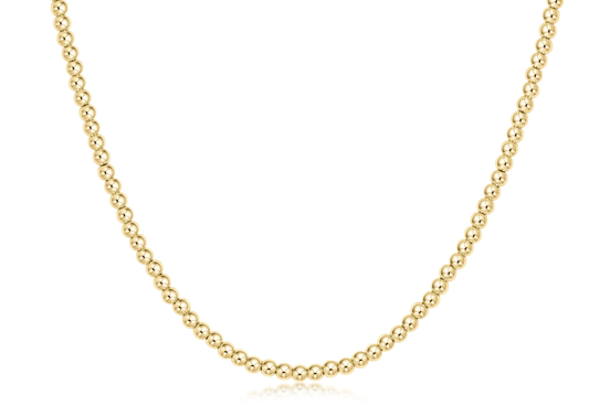 15" Choker Classic Gold 3mm Bead - Southern Belle Boutique