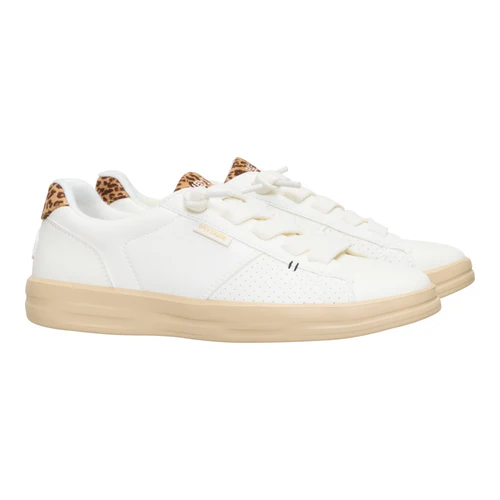Karina Duo Classic Sneaker - Egret/Leopard Multi - Southern Belle Boutique