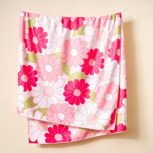 Daisy Craze Hot Pink Quick-Dry Beach Towel - Southern Belle Boutique