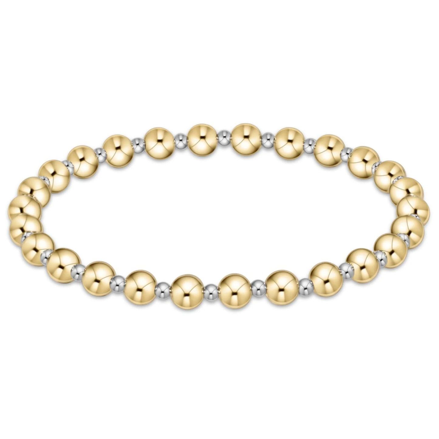 Classic Grateful Pattern 5mm Bead Bracelet - Mixed Metal - Southern Belle Boutique