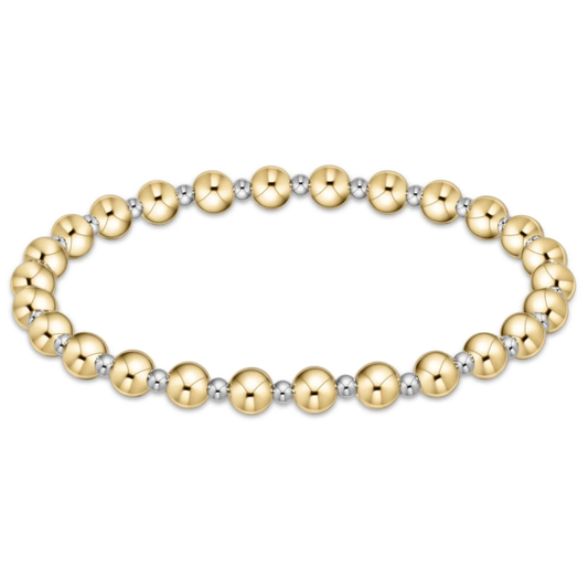 Classic Grateful Pattern 5mm Bead Bracelet - Mixed Metal - Southern Belle Boutique