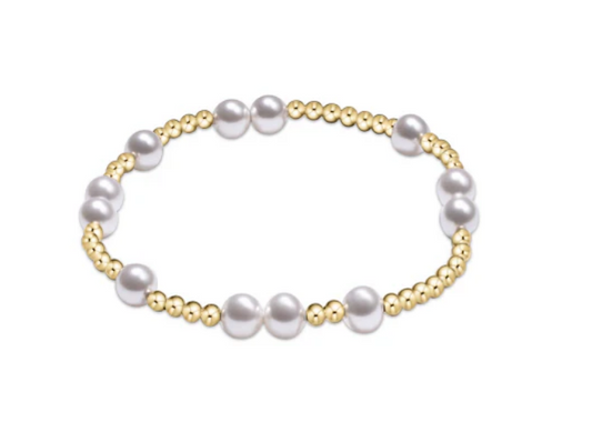 Hope Unwritten 6MM Bead Bracelet - Pearl