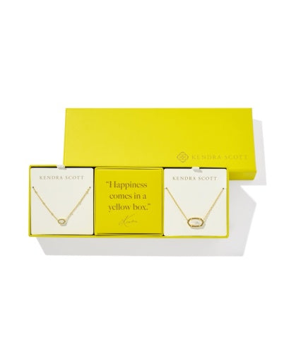 Elisa Gift Set Of 2 Gold Ivory Mother Of Pearl - Southern Belle Boutique