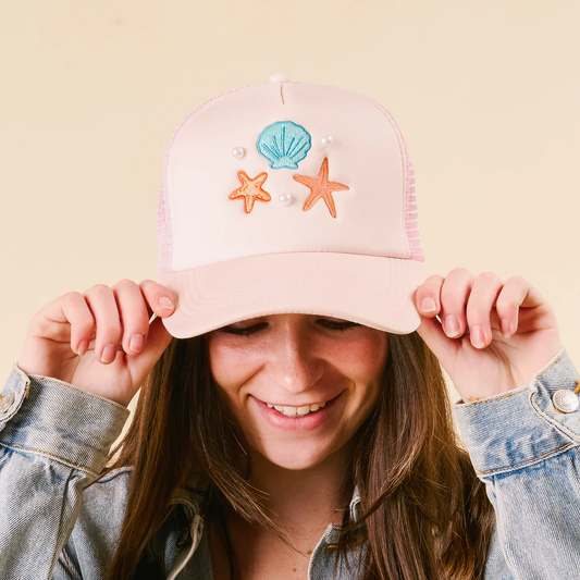 Seashells Trucker Hat - Pink