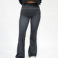Black Polka Dot High Waist Flare Pants