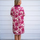 Burgundy Cream Floral Dress