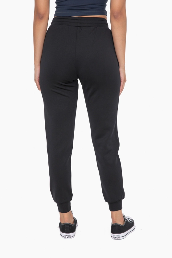 Cuffed Joggers with Zippered Pockets - Black