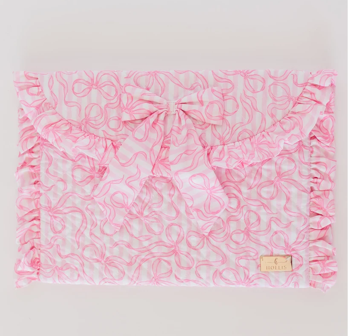 Laptop Sleeve - Pink Quilted Coquette - Southern Belle Boutique