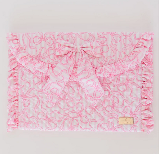 Laptop Sleeve - Pink Quilted Coquette - Southern Belle Boutique