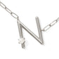 Pearl Initial N Short Pendant Necklace - Silver - Southern Belle Boutique